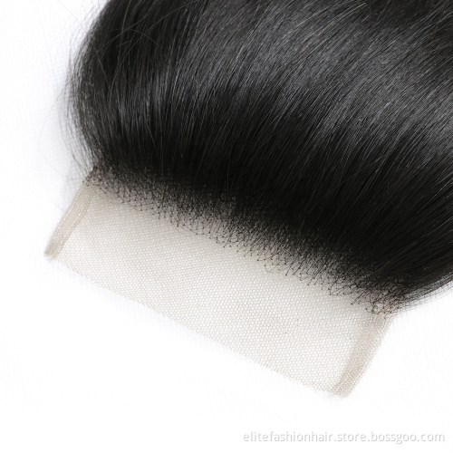 4x4 13x4 Lace Frontal Closure Brazilian Human Hair Unprocessed Raw Virgin Hair Transparent Lace Closure Straight